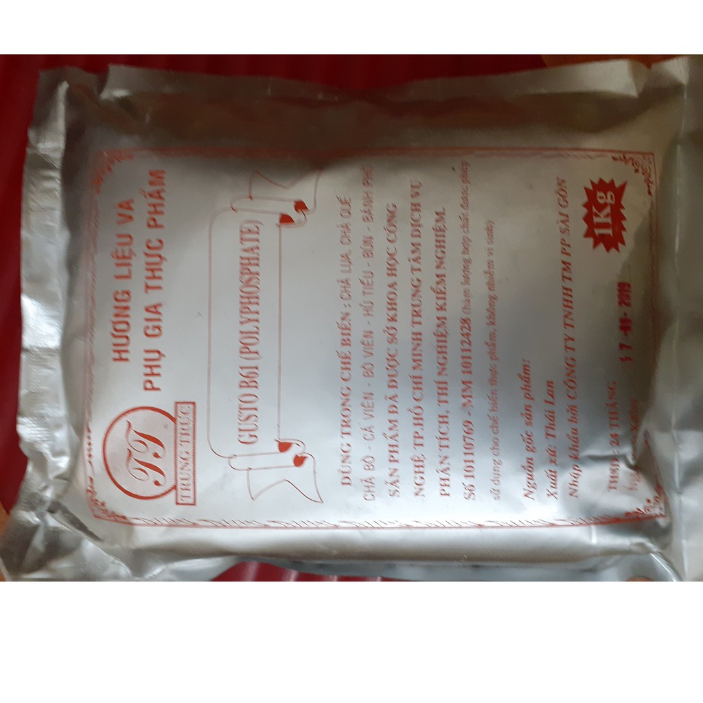 1kg GUSTO B61 (POLYPHOSPHATE) tạo giòn dai cho chả