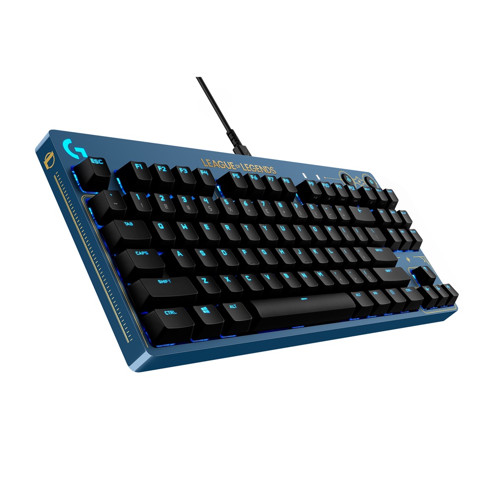 [ELLOGI3 giảm 10%] Bàn phím game cơ học Logitech Pro LOL League of Legends - Không phím số, nhỏ gọn, RGB