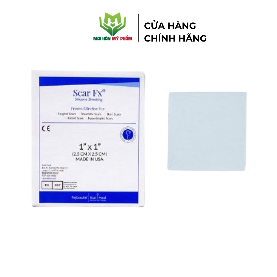 Miếng Dán Ngăn Ngừa Và Ép Sẹo Lồi / Phì Đại Scar FX 2.5x2.5 của Rejuvaskin