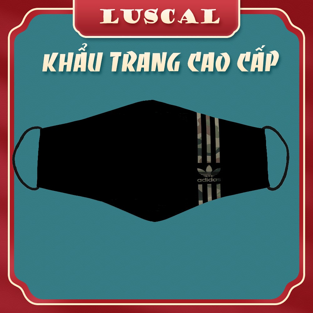 Khẩu Trang Adidas_108 yêu mến LUSCAL Vải Poly Cotton 100%, Ngăn Bụi Mịn, Kháng Khuẩn, 2021 Bảo Vệ Toàn Diện