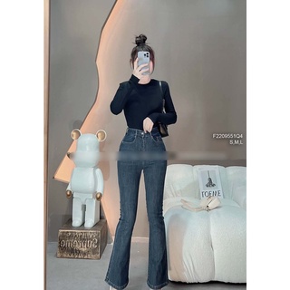 Quần jean dài ống loe lưng cao siêu tôn dáng!