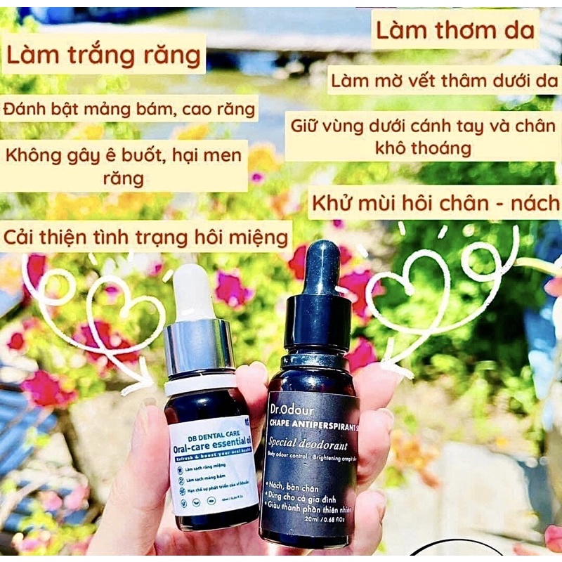 Tinh Dầu Răng Miệng Dr Dental Care & Serum Khử Mùi Dr Odour