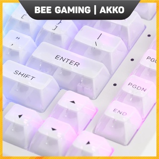 Bộ keycap AKKO Clear PC (Black / White / Tiffany Blue / Clear / Pink) | ASA-Clear Profile | 155 nút