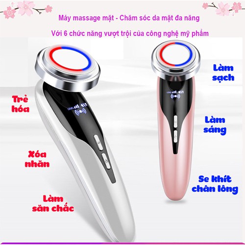 Máy đẩy tinh chất, massage, chăm sóc da mặt toàn diện tiện lợi [ Beauty instrument ]