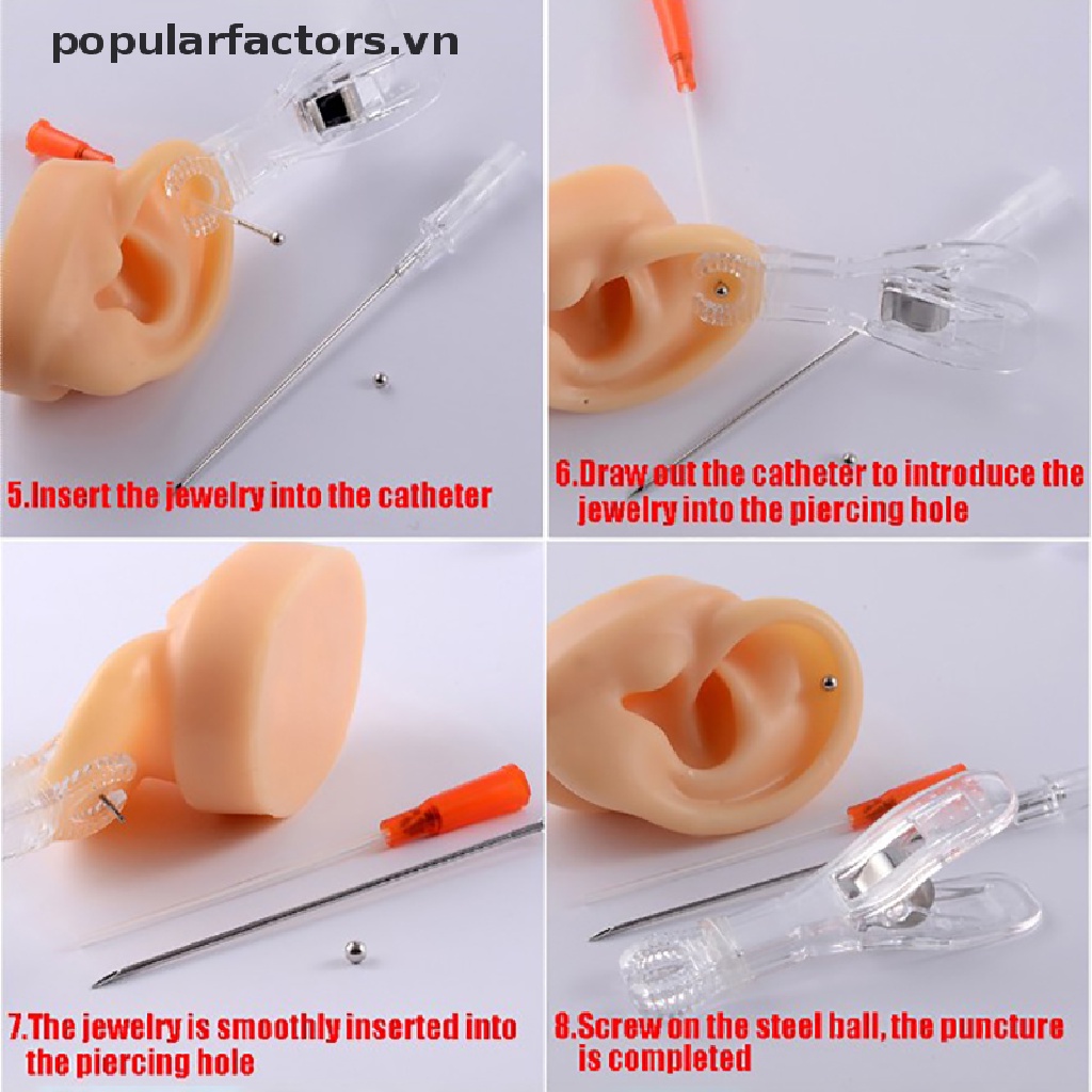 Bộ Kim Xỏ Khuyên / Tai / Cơ Thể Hình Xăm Độc Đáo Tiện Dụng