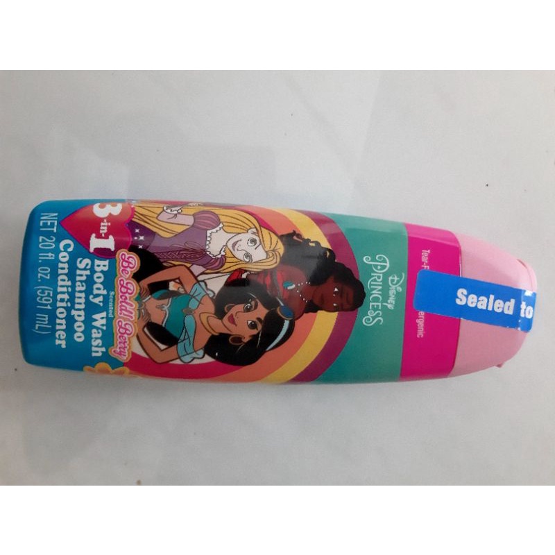 DẦU TẮM GỘI XÃ BÉ MÙI BERRY HÌNH CÔNG CHÚA Disney Princess Berry Bouquet 3 in 1 Body Wash, Shampoo & Conditioner 591ML