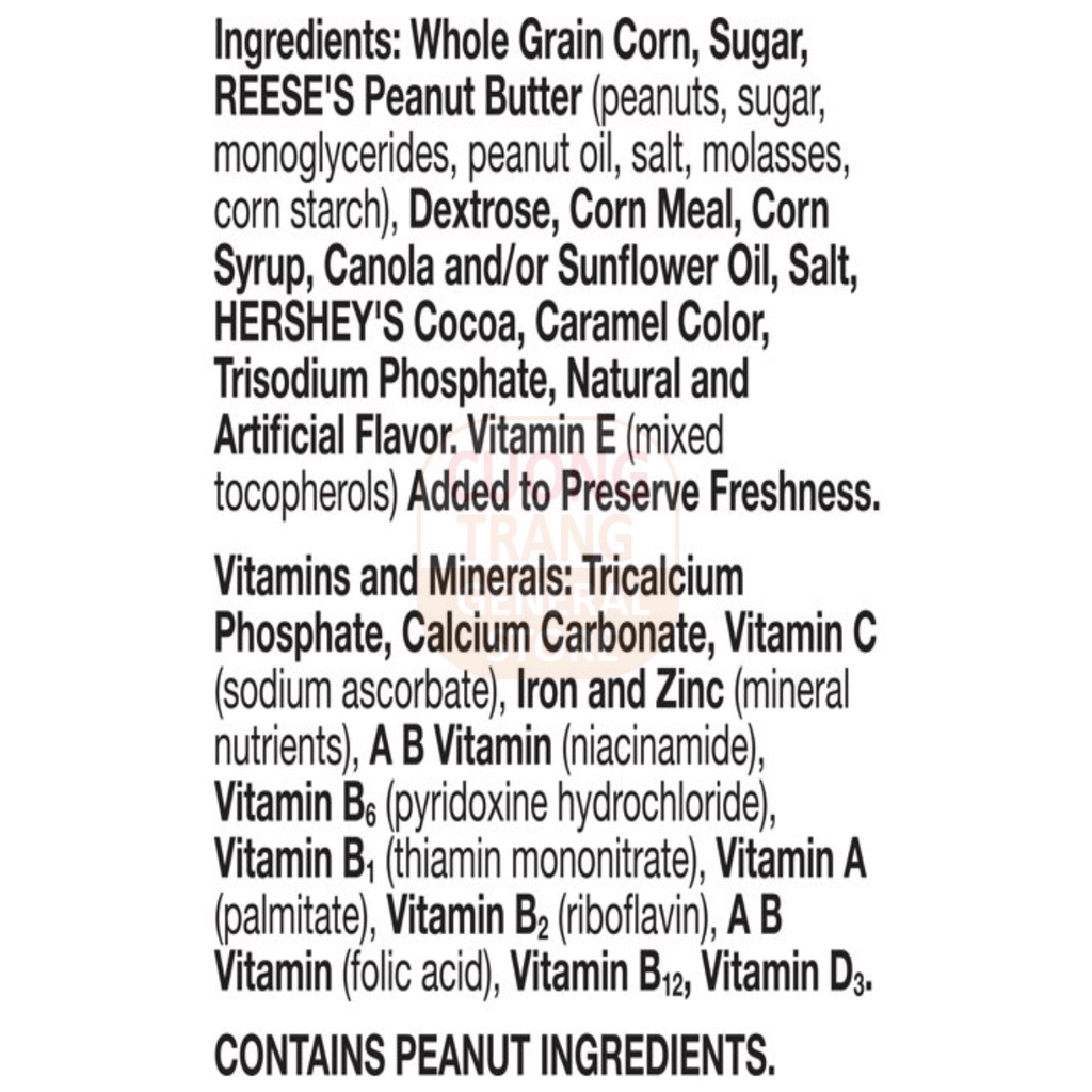 Ngũ cốc đậu phộng Reese's Puffs Chocolatey Peanut Butter Cereal 326g
