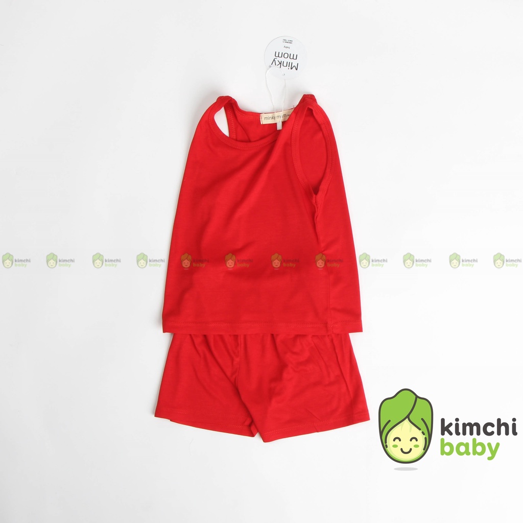 [COMBO 10 BỘ] Bộ Ba Lỗ Bé Trai, Bé Gái Minky Mom Vải Thun Lạnh Trơn, Đồ Bộ Cho Bé Mặc Nhà MKM3LO2109