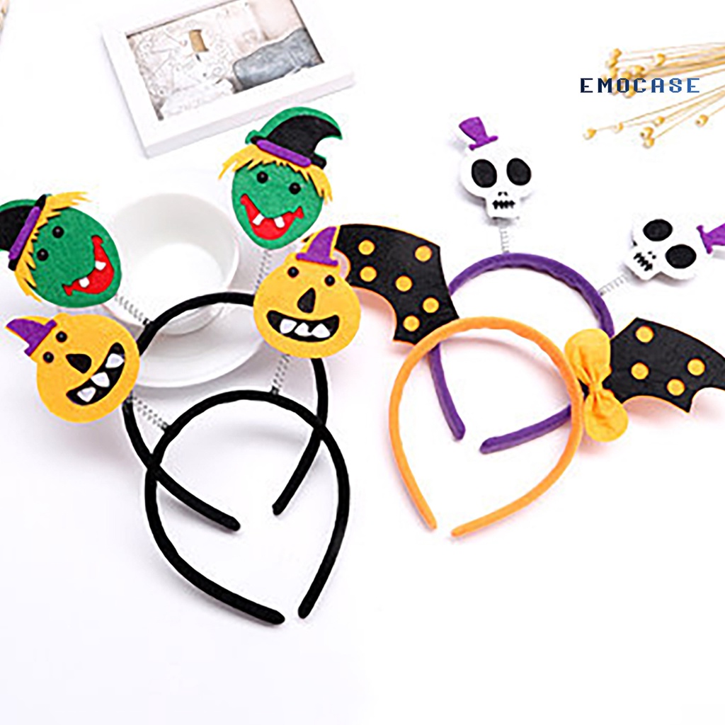 Băng Đô Cài Tóc Bằng Nhựa Đàn Hồi Hình Bí Ngô Sáng Tạo Cho Tiệc Tùng