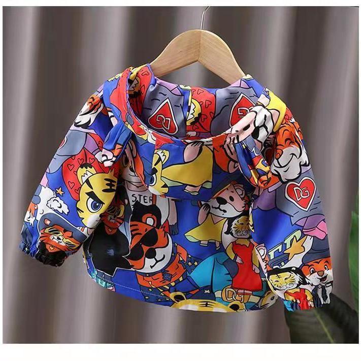 Áo Khoác Gió Có Mũ Trùm Thời Trang Xuân Thu 2022 Mới Cho Bé Trai