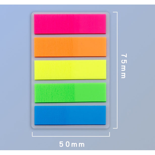 Set 100 Tờ Giấy Ghi Chú Hình Mũi Tên Màu Sắc Huỳnh Quang