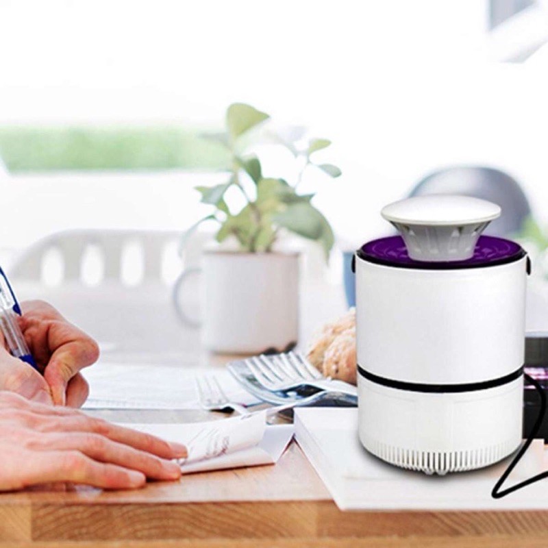 Đèn bắt muỗi thông minh, hình trụ, máy hút muỗi có đèn mini, cồng cắm USB