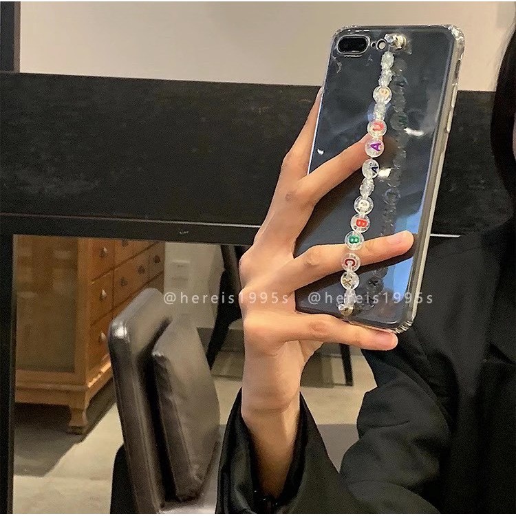 Ốp điện thoại TPu phối chuỗi đính hạt cầm tay thời trang cho Iphone7 7 Plus8 8plus Xr X / Xs Xs Max 11 11 Pro 11 Pro Max