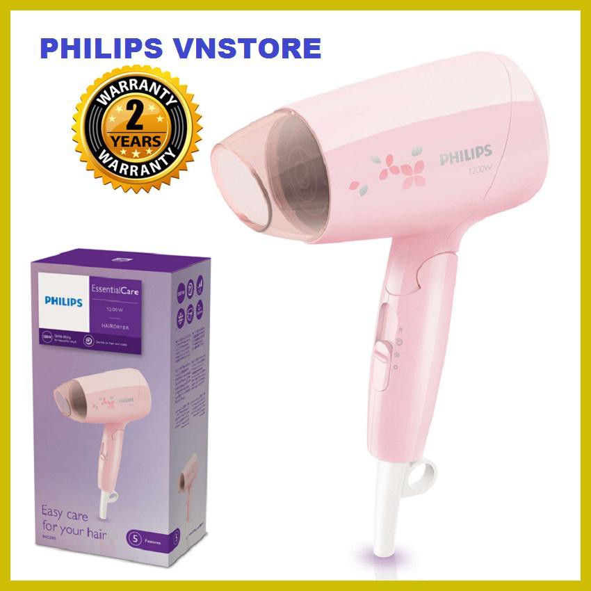 Máy sấy tóc cao cấp Philips BHC010/10, 1200 W,(Màu đen, màu hồng)Hàng Công ty ( Bảo hành 2 năm trên toàn quốc)