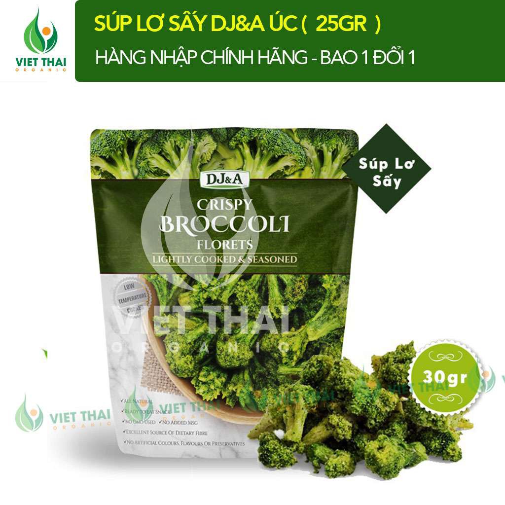 Súp Lơ / Bông Cải Xanh Sấy Giòn Úc DJ&A 25G - KHÔNG ĐƯỜNG - PHÙ HỢP ĂN KIÊNG/EATCLEAN/GIẢM CÂN | BigBuy360 - bigbuy360.vn