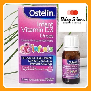 Ostelin Infant Vitamin D3 Drop Úc 2.4ml cho bé từ 0-6 tháng tuổi