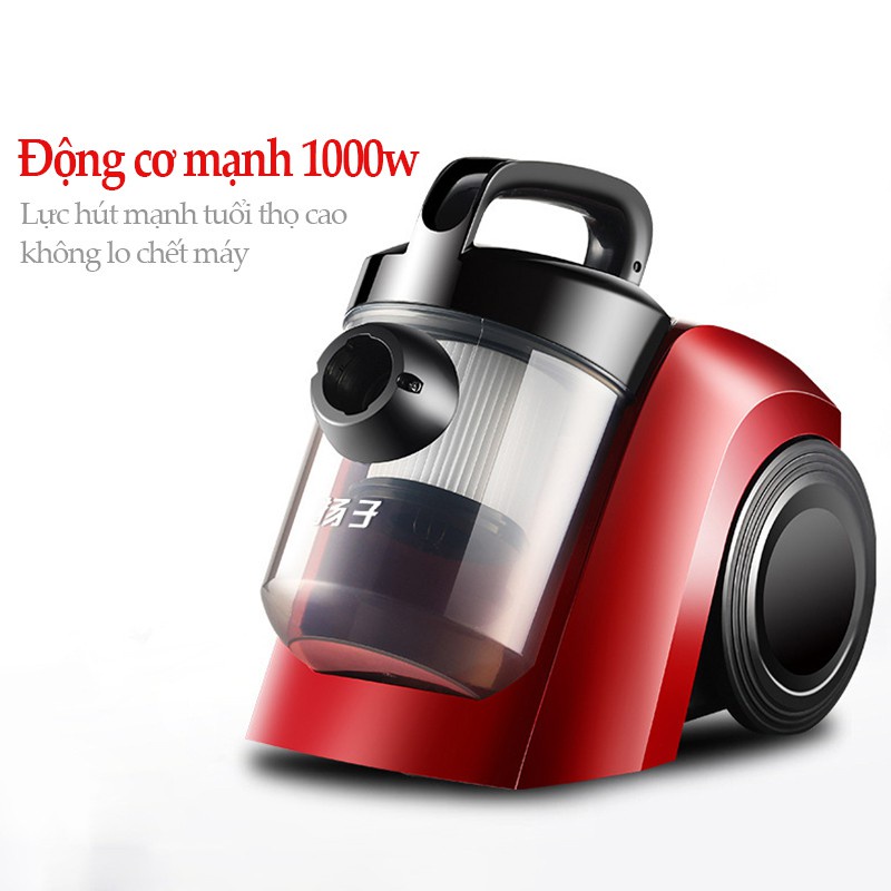 Máy hút bụi gia đình công suất lớn 1000W, máy hút bụi cầm tay kèm nhiều đầu hút tiện dụng đa năng. Bảo hành 2 năm.