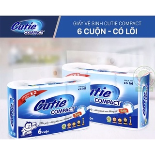 Giấy vệ sinh Cutie compact 6 cuộn có lõi 900gr