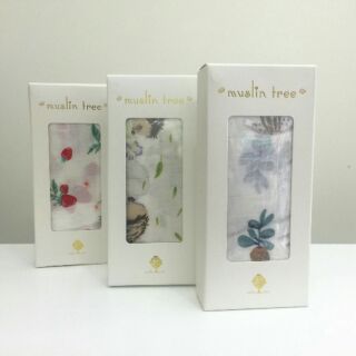Freeship 99k TQ_Hộp khăn sợi Muslin tree cao cấp