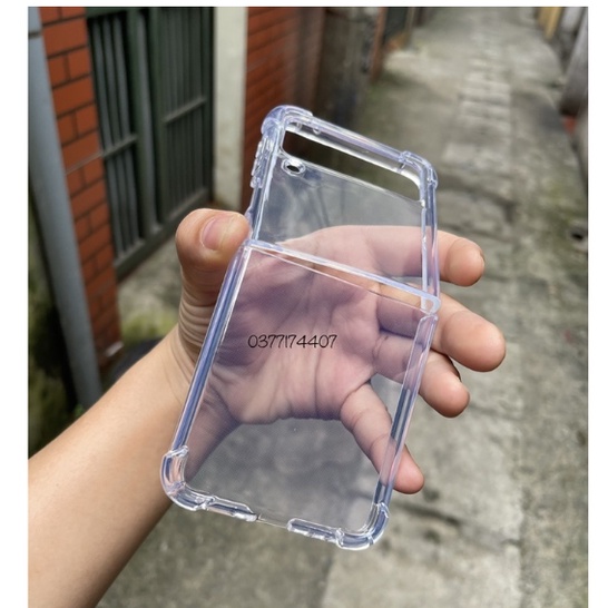 Ốp lưng Silicon dẻo trong chống sốc Samsung Z Flip 3 , Z Flip 3 5G bo 4 cạnh chống sốc trong sốc