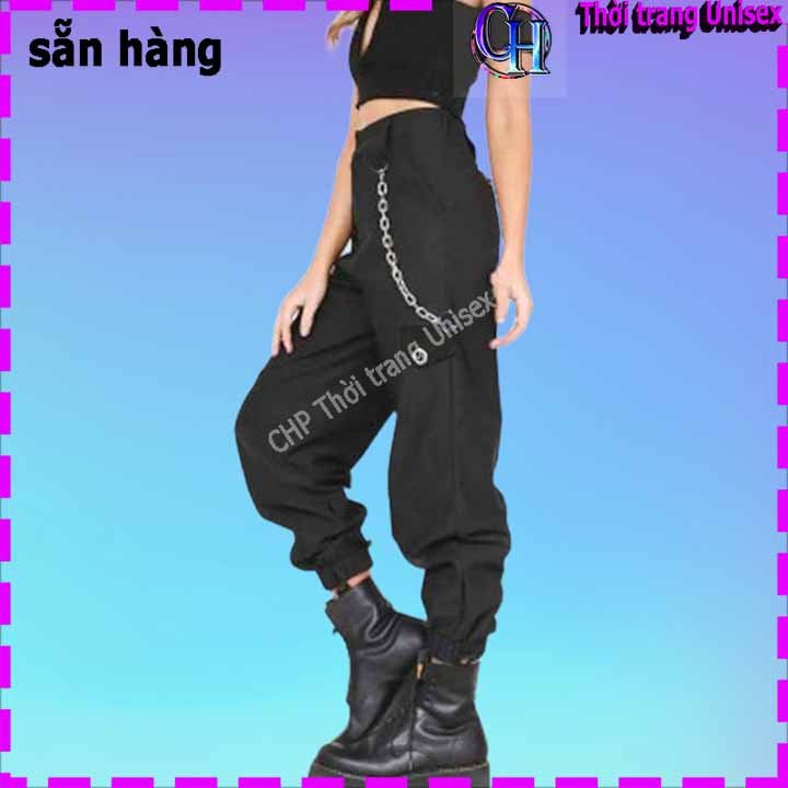 💥 GIÁ SẬP SÀN 💥 Quần Cotton Túi Hộp Nam Nữ Chất Đẹp Không Nhăn Xù Form Dáng Jogger Màu Đen Basic Có Túi Hộp
