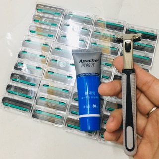 Set dao cạo râu 36 lưỡi thay thê và kem cạo râu