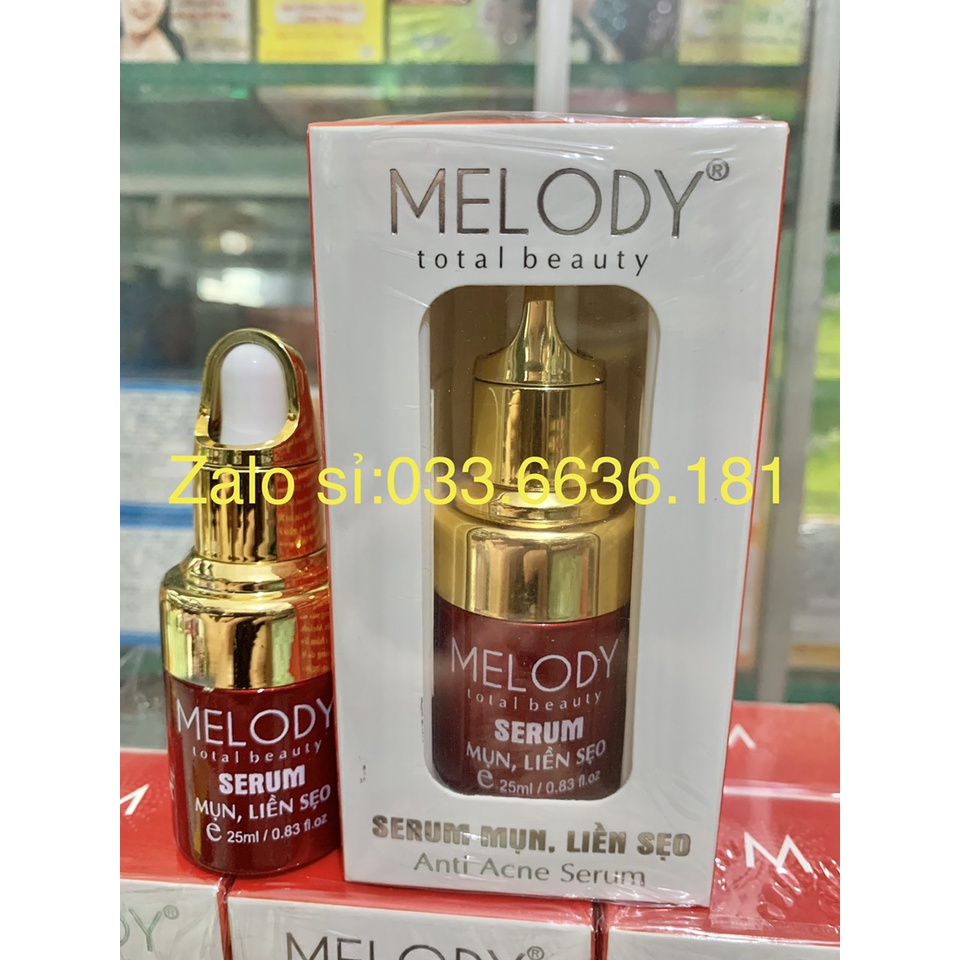 [chính hãng 100%] serum MELODY giảm mụn-liền sẹo-trắng sáng da-cân bằng độ ẩm chai 25ML