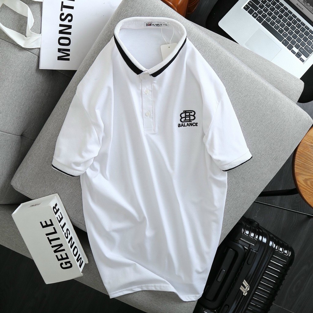Áo thun nam POLO tay ngắn cổ bẻ họa tiết chữ cao cấp - Chất liệu thun xịn co giãn (hàng chuẩn shop)Lady-Hn Store88 HGF08