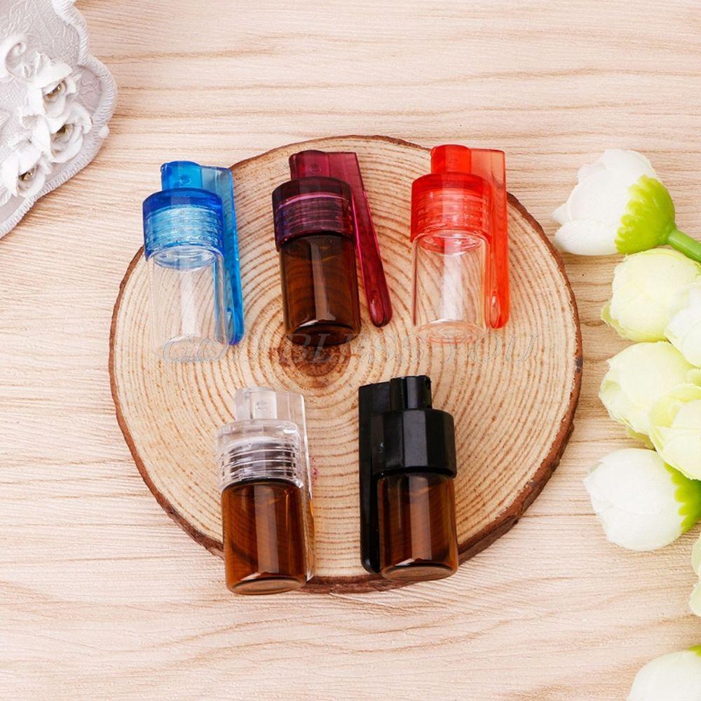 Hộp Đựng Thuốc Mini Bằng Thủy Tinh Có Nắp Lật Và Muỗng