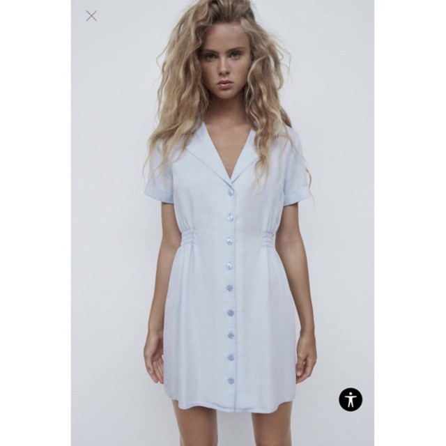 Váy sơ mi bo eo ZR