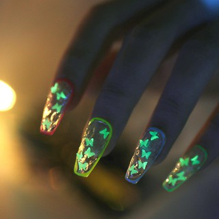 Khay Bướm Neon Dạ Quang Đính Móng