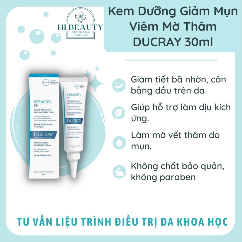 Ducray Keracnyl PP Anti-Blemish Soothing Cream -Kem Dưỡng Làm Dịu Cho Da Mụn 30ml