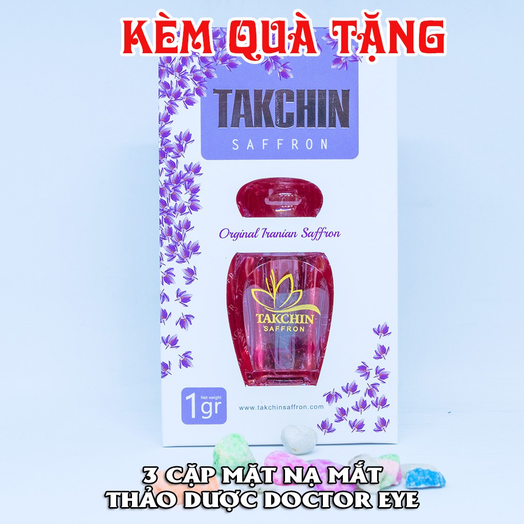 Nhuỵ Hoa nghệ Tây - Saffron Takchin [ Nhập Khẩu Iran ] Tặng 3 Cặp mặt Nạ mắt Doctor Eye