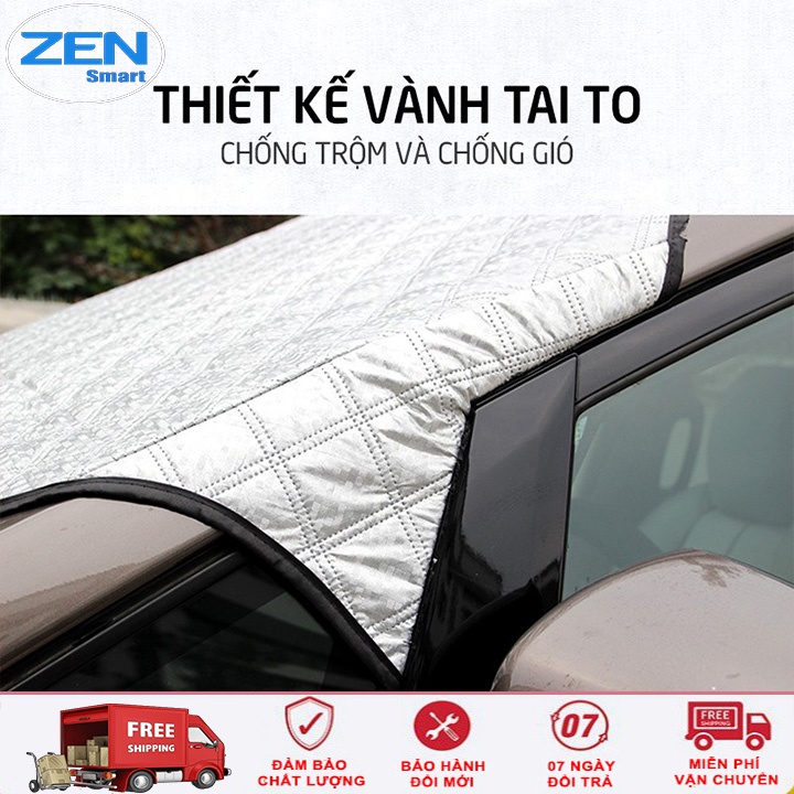 Bạt Phủ Kính Lái Ô Tô Cao Cấp, Bạt Che Nắng Ô Tô Tráng Bạc Cách Nhiệt 3 Lớp - Tránh Tia UV, Bảo Vệ Nội Thất Xe