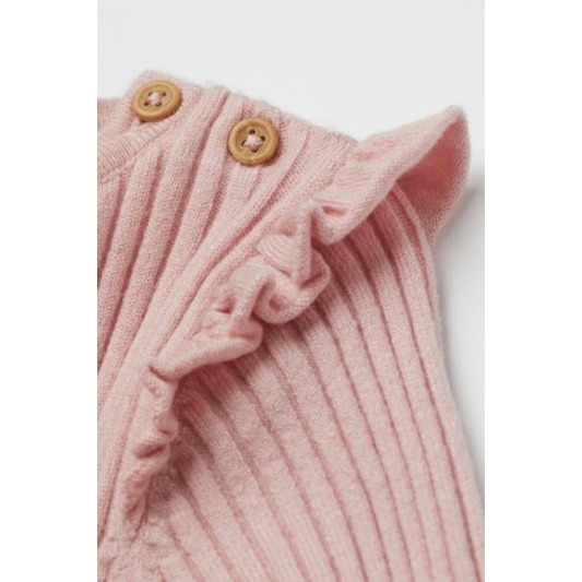 Bộ quần áo len hồng cánh tiên xinh xắn cho bé gái H.M A.uth size 6/9m đến 2/3y