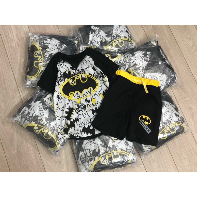 Bộ thun ngắn tay 100% cotton hình Batman người dơi cho bé trai