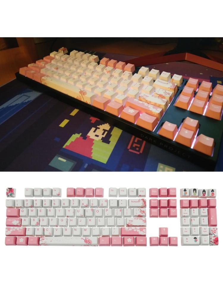 Bộ 108 Nút Bàn Phím Cơ Pbt Oem Nhuộm Màu Độc Đáo
