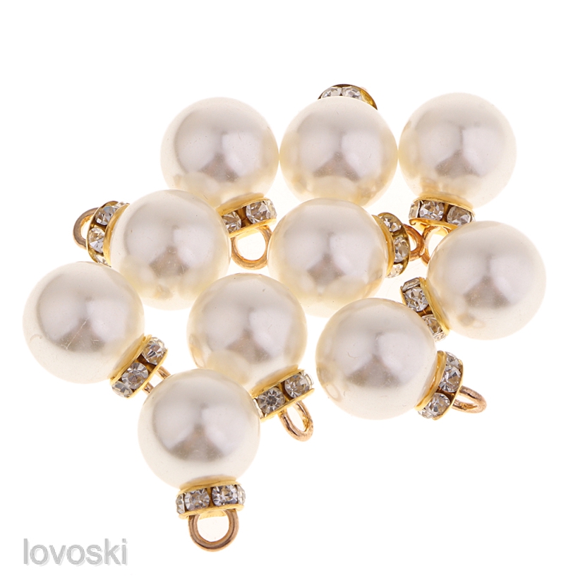 Set 10 mặt dây đính ngọc trai nhân tạo