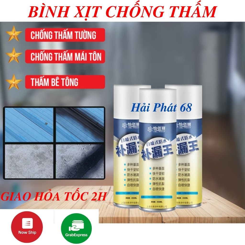 Bình Xịt Chống Thấm, Xịt Chống Thấm Chống Dột Trần Nhà, Tường, Ống Nước,..Đa Năng, Dễ Sử Dụng, Hiệu Quả Cao