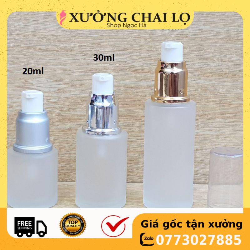 Chai Chiết Mĩ Phẩm ❤ GIÁ RẺ NHẤT ❤ Lọ Thủy tinh mờ Xịt giọt 20ml,30ml,50ml đựng kem dưỡng da, sửa rửa mặt, serum .