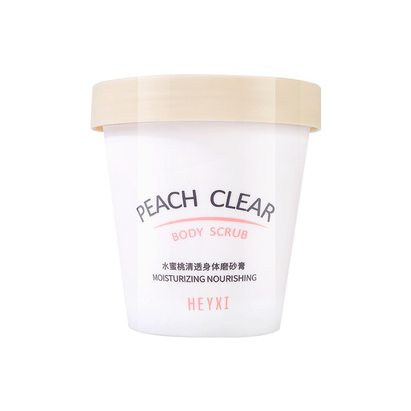 Một hũ tẩy da chết body đào Heyxi Peach Clear Body Scrub 200G Senabeauty HTTBC1