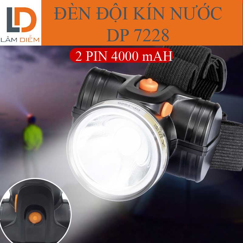 Đèn đội đầu siêu sáng kín nước dp 7228-7229