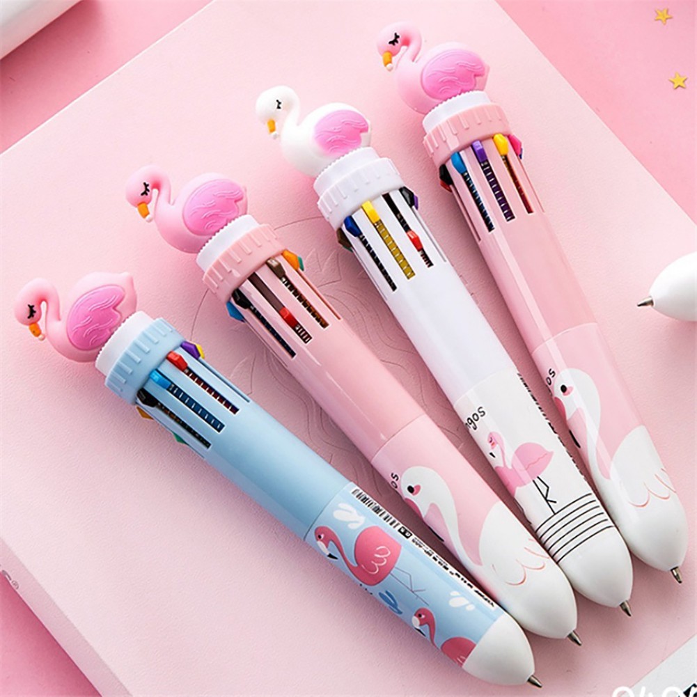 Bút Bi 3D 0.5mm 10 Trong 1 Nhiều Màu Đáng Yêu