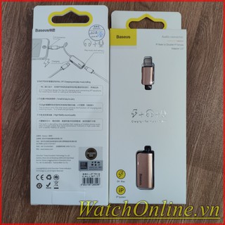 Bộ chia cổng Lightning 1 thành 2 Baseus L37 cho iPhone 7/ iPhone 8/ iPhone X ...