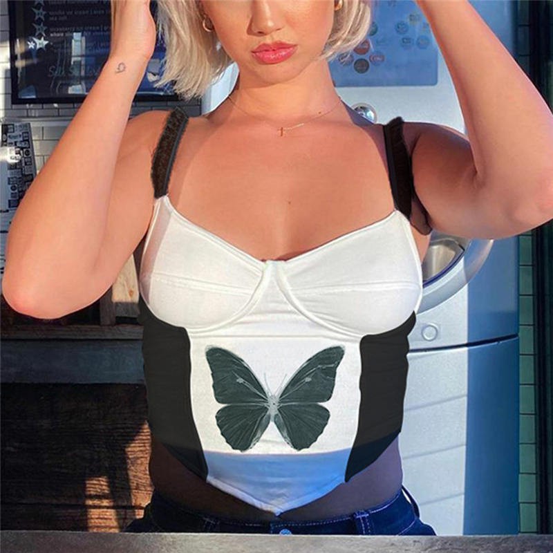 Áo croptop 2 dây bằng ren phối lưới dáng ôm quyến rũ cho nữ | BigBuy360 - bigbuy360.vn