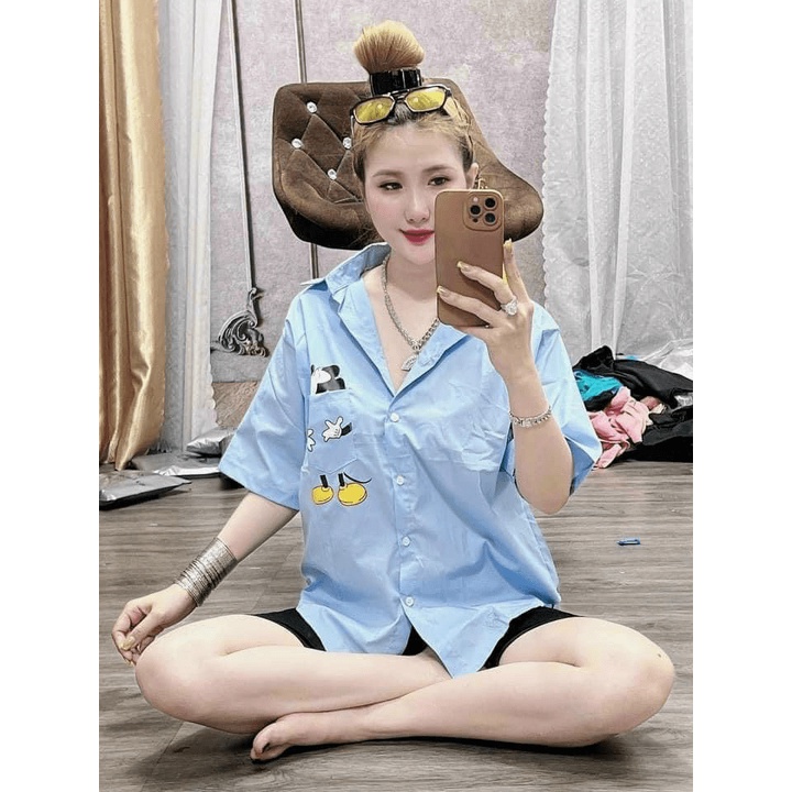 Sét bộ 2 Món Áo Sơ Mi Kiểu In Cừu Quần Ồng Ngố Chất Lụa Mặc Mát Phù Hợp Mặc Nhà, Đi Chơi [NEW UNISEX]