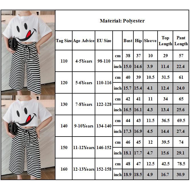 Hàng Có Sẵn Set Áo Thun Ngắn Tay Họa Tiết Kẻ Sọc Và Quần Lửng Thoáng Khí Phong Cách Hàn Quốc Thời Trang Mùa Hè Cho Bé Gái