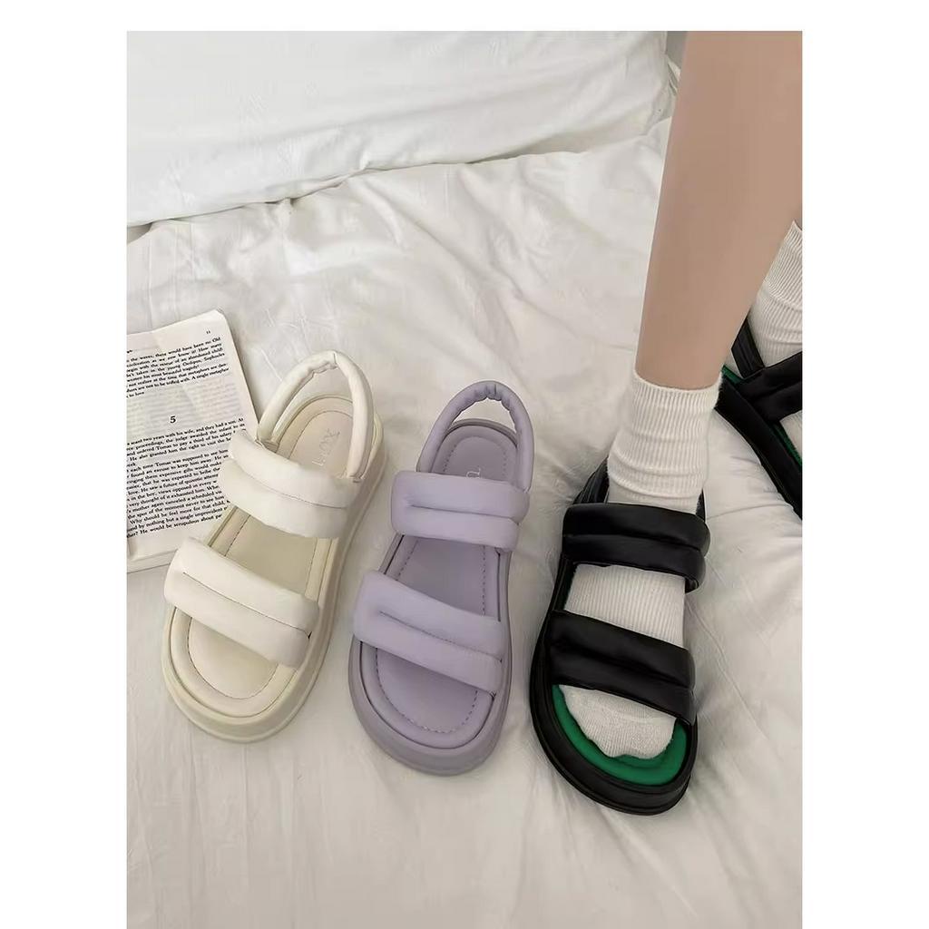 Dép Sandal Đế Mềm Dày Thời Trang Mùa Hè 2023 Phong Cách Retro Cho Nữ