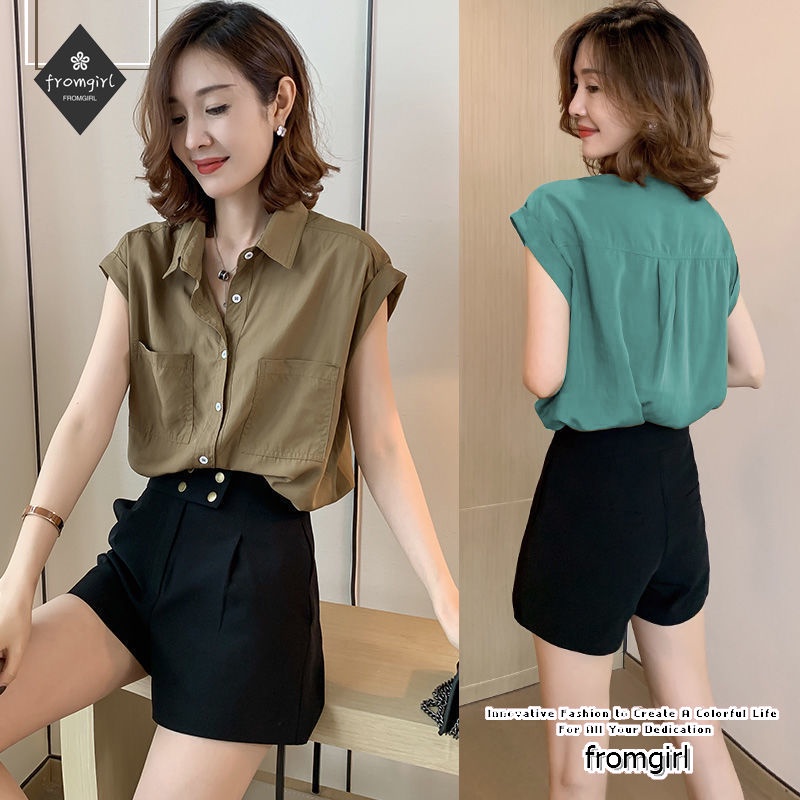 Áo Sơ Mi chiffon Mỏng Tay Ngắn Dáng Rộng Thời Trang Mùa Hè Hàng Mới Dành Cho Bạn Nữ 2022