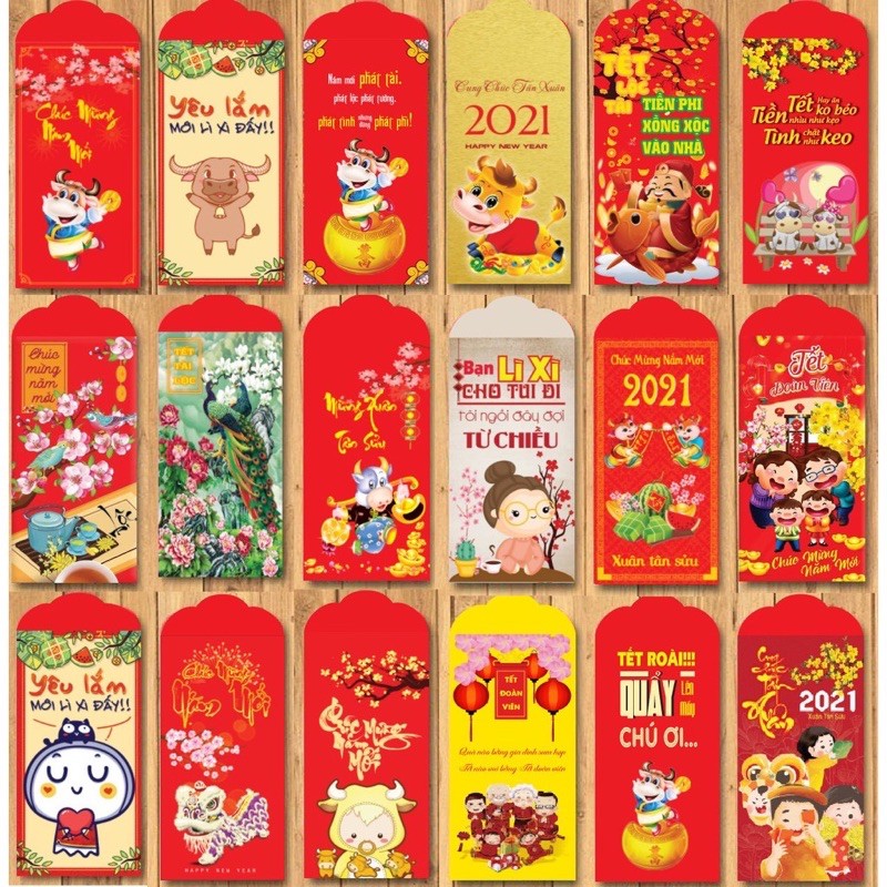 Combo 10 Bao Lì Xì 2021 Tân Sửu Đủ Mẫu | BigBuy360 - bigbuy360.vn